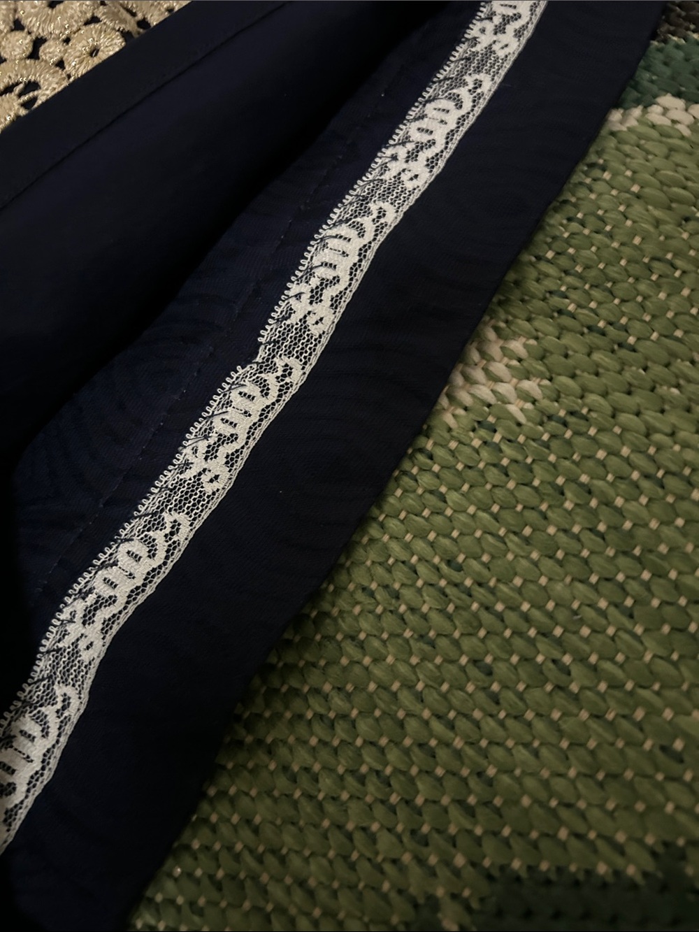 Lilly Pulitzer Navy Shift Dress with Cream Crochet Trim - Picture 15 of 16